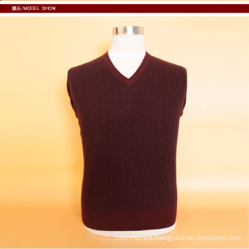 Yak Wool/Cashmere V Neck Pullover Long Sleeve Sweater/Clothing/Garment/Knitwear